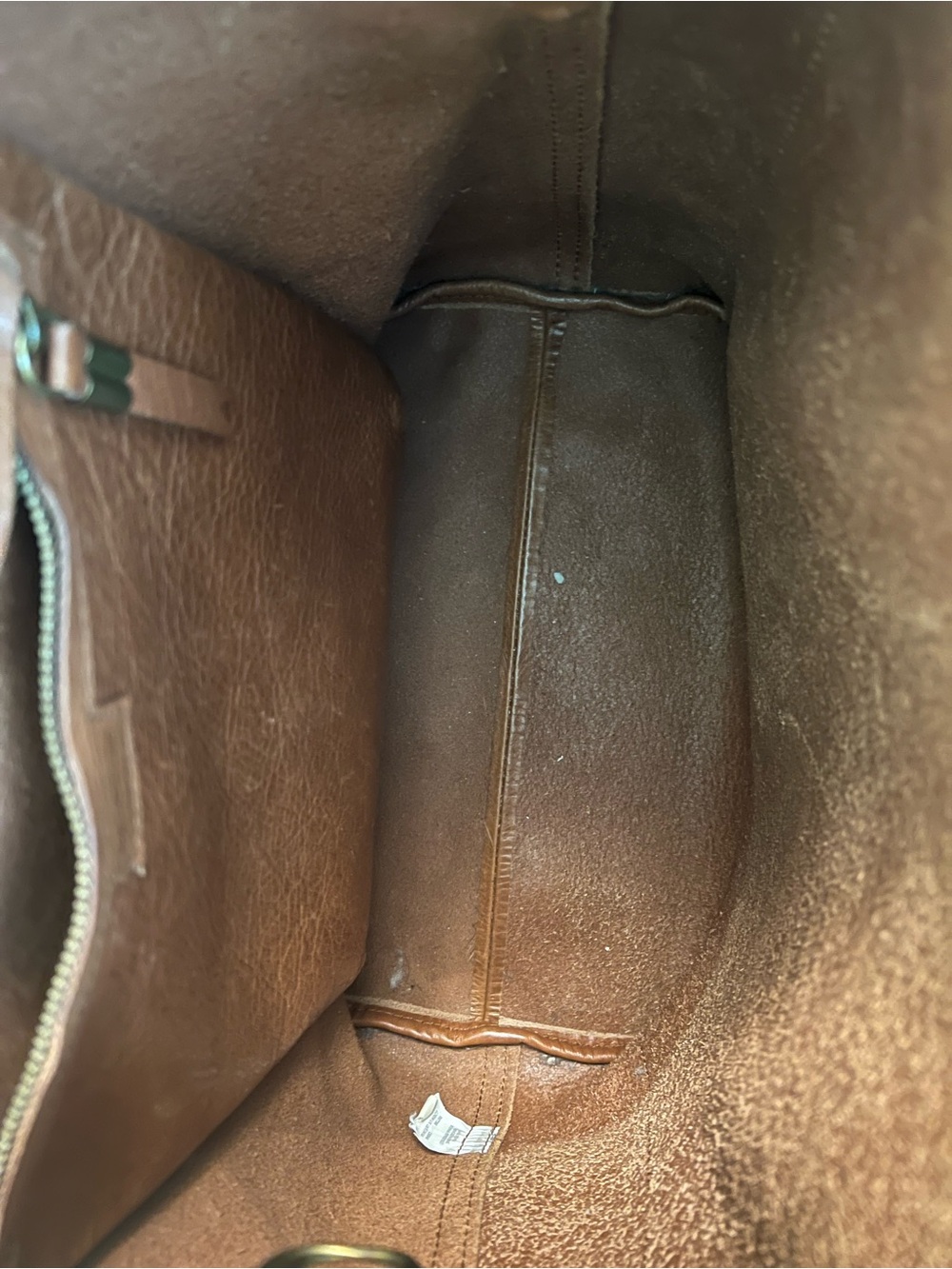 Leather Tote Bag in Cognac Brown - Women’s Everyday Shoulder Bag - Picture 7 of 7